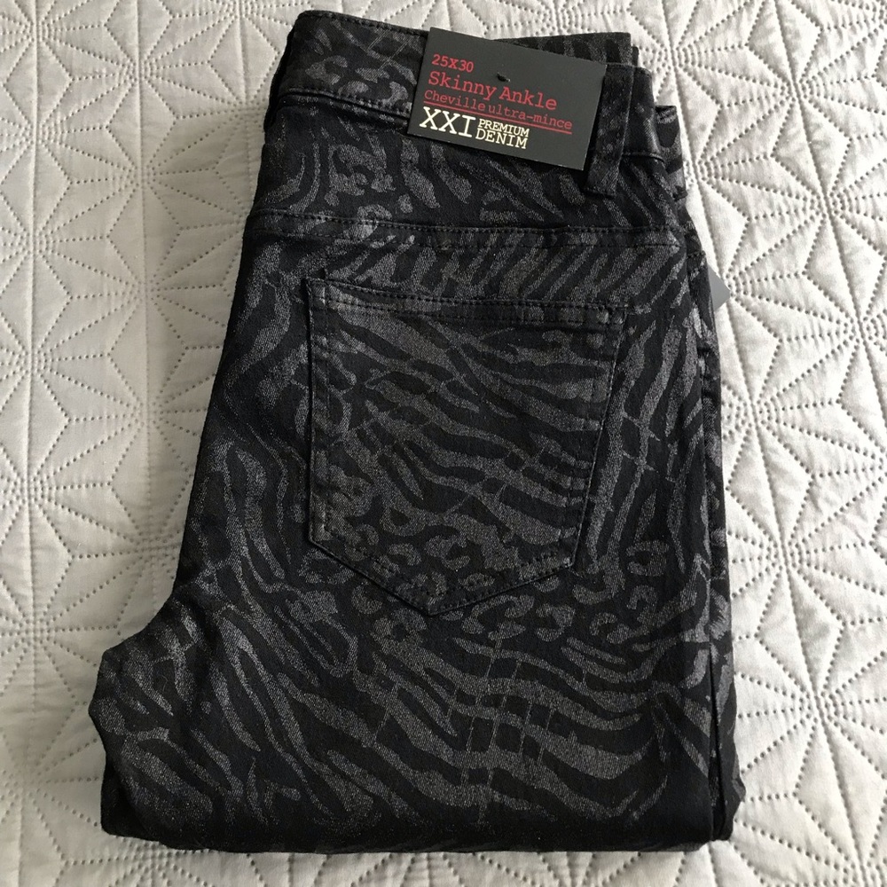 Forever 21 Animal Print Jeans